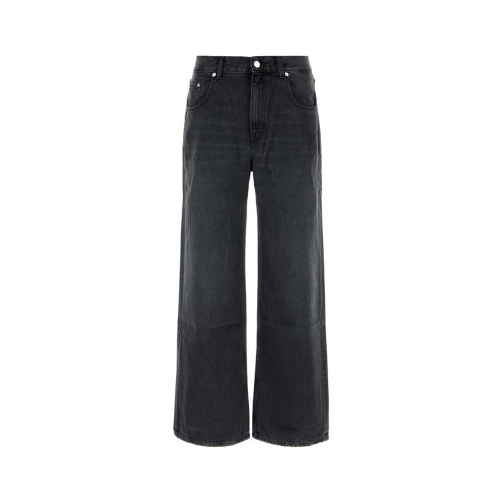 Sefr Men Black Denim Wide-Leg Jeans